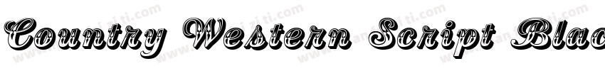 Country Western Script Black字体转换